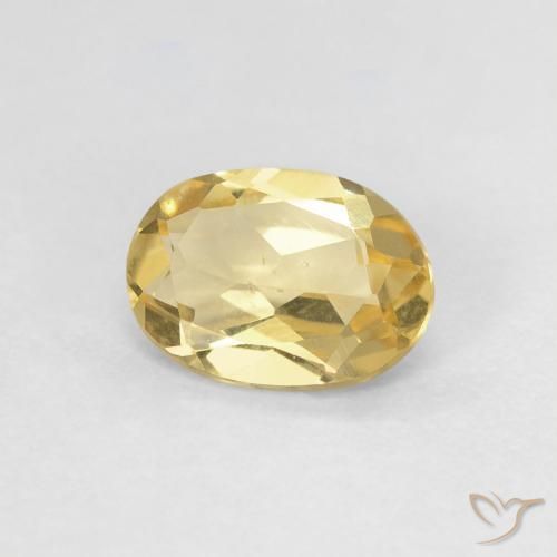Berilo Dorado natural de 0.90 ct, Ovalada, VS