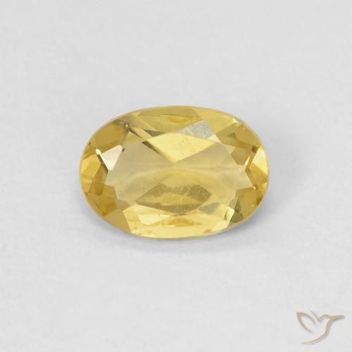 0.78ct Natural Amarillo real Berilo, Ovalada, VS