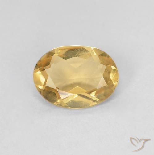 0.96ct Natural Dorado claro Berilo, Ovalada, VS