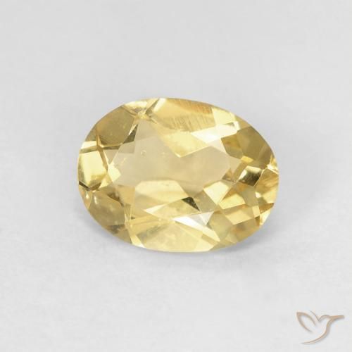 Berilo Dorado natural de 1.03 ct, Corte Óvalo, VS