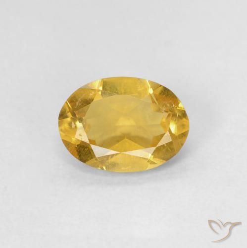 0.79ct Natural Dorado Berilo, Ovalada, VS