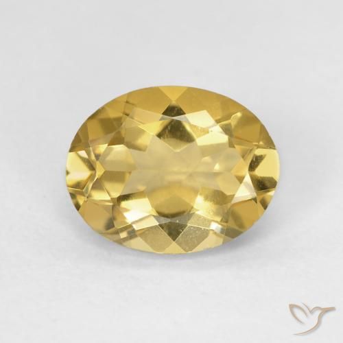 2.27ct Natural Amarillo cálido Berilo, Ovalada, VS