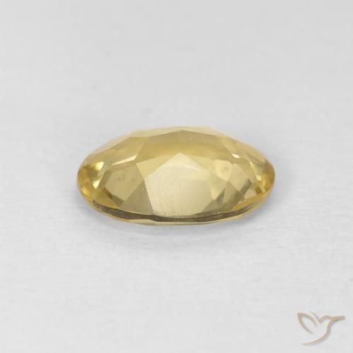 Berilo Amarillo dijón muy claro natural de 0.97 ct, Ovalada, VVS