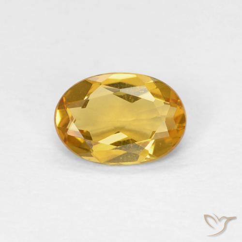 0.62ct Natural Dorado Berilo, Ovalada, VVS