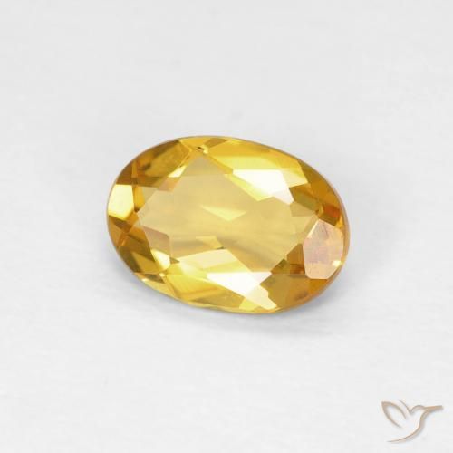 Berilo Dorado natural de 0.62 ct, Ovalada, VVS