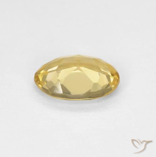Berilo Amarillo-dorado claro natural de 0.98 ct, Ovalada, VVS