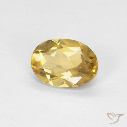 Berilo Amarillo medio natural de 0.72 ct, Ovalada, VVS