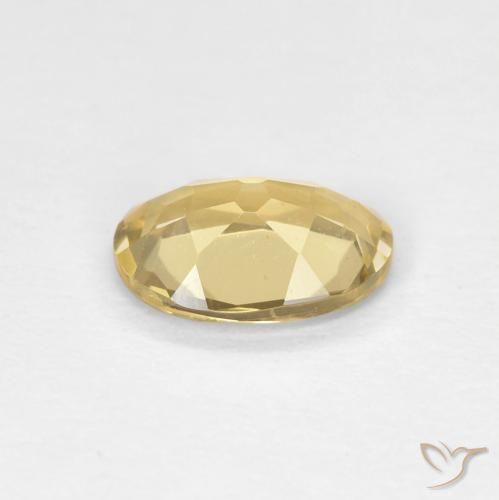 Berilo Oro natural de 0.99 ct, Ovalada, VVS