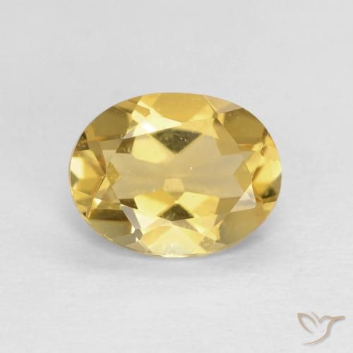 1.74ct Natural Dorado medio Berilo, Ovalada, VVS