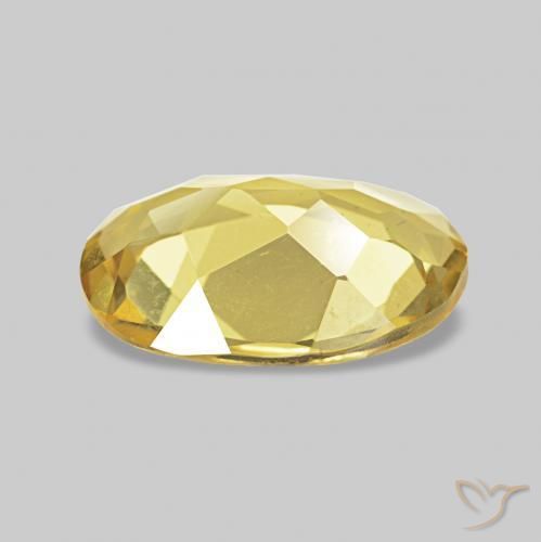 Berilo Dorado claro natural de 0.84 ct, Ovalada, VVS