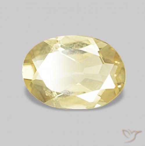 Berilo Dorado claro natural de 0.91 ct, Ovalada, VVS