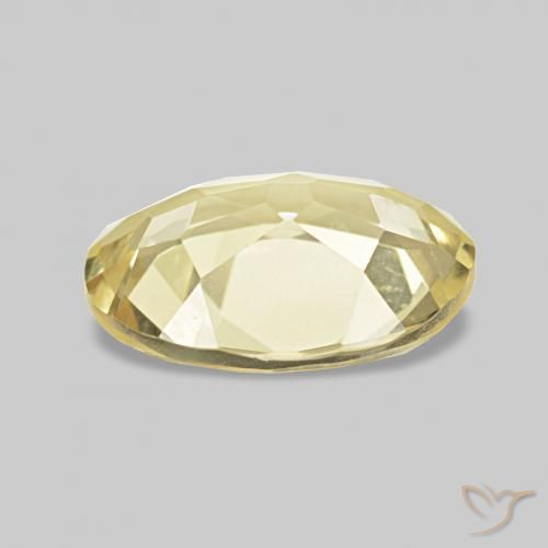 Berilo Dorado claro natural de 0.91 ct, Ovalada, VVS