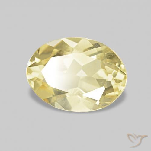 Berilo Amarillo-dorado claro natural de 0.55 ct, Ovalada, VVS