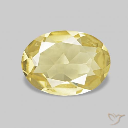 Berilo Amarillo claro natural de 0.84 ct, Ovalada, VVS