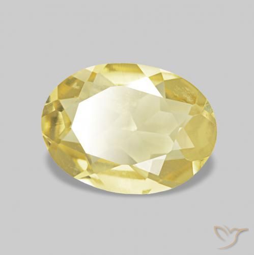 Berilo Amarillo claro natural de 0.84 ct, Ovalada, VVS