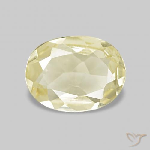 0.49ct Amarillo claro Berilo, Ovalada, VVS