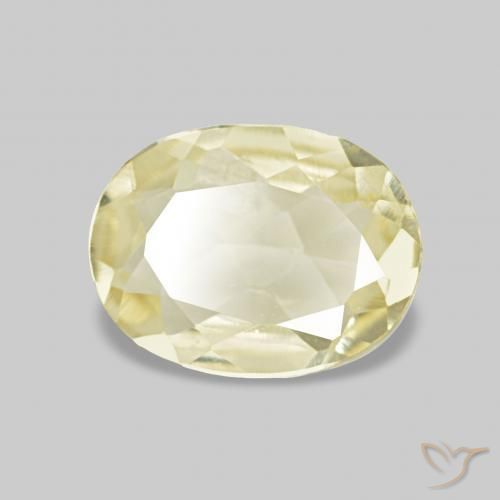 Berilo Amarillo claro natural de 0.49 ct, Corte Óvalo, VVS