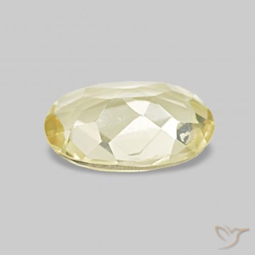 Berilo Amarillo claro natural de 0.49 ct, Corte Óvalo, VVS