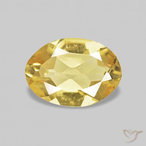 Berilo Amarillo claro natural de 0.56 ct, Ovalada, VVS