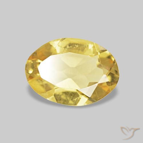 Berilo Amarillo claro natural de 0.56 ct, Ovalada, VVS