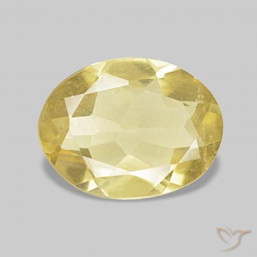 Berilo Amarillo-dorado claro natural de 1.51 ct, Ovalada, VS