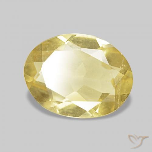 Berilo Amarillo-dorado claro natural de 1.51 ct, Ovalada, VS