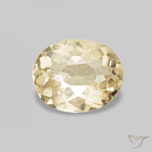 Berilo Amarillo terroso natural de 0.28 ct, Ovalada, VS