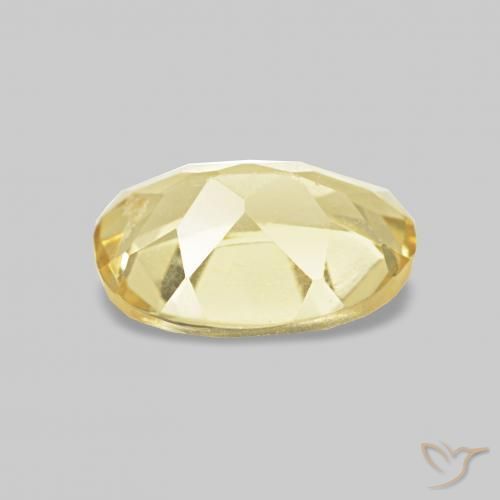 Berilo Dorado claro natural de 0.65 ct, Ovalada, VS