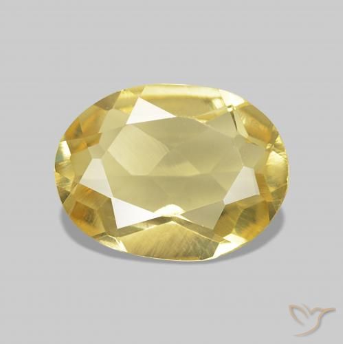 0.95ct Dorado claro Berilo Piedras Preciosas, Ovalada, VVS