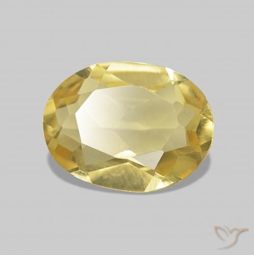 Berilo Dorado claro natural de 0.95 ct, Ovalada, VVS