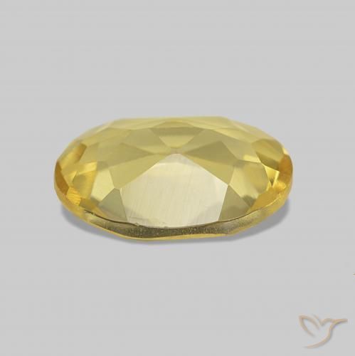 Berilo Dorado claro natural de 0.95 ct, Ovalada, VVS