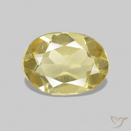0.50ct Amarillo-dorado claro Berilo, Ovalada, VVS-VS