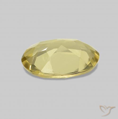 Berilo Amarillo-dorado claro natural de 0.50 ct, Ovalada, VVS-VS