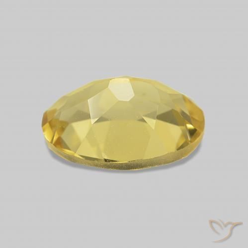 Berilo Amarillo claro natural de 0.70 ct, Ovalada, VVS-VS