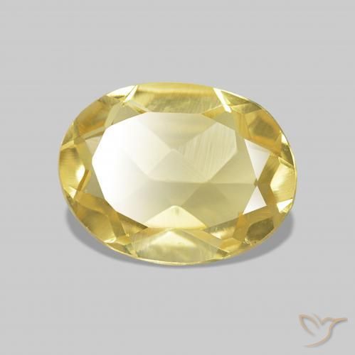 Berilo Amarillo claro natural de 1.12 ct, Ovalada, VVS-VS