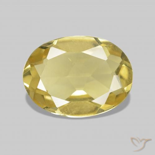 Berilo Dorado claro natural de 0.99 ct, Ovalada, VVS-VS