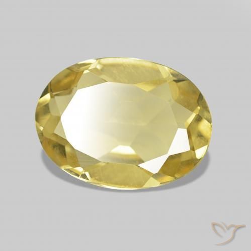 Berilo Dorado claro natural de 0.99 ct, Ovalada, VVS-VS