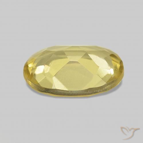 Berilo Dorado claro natural de 0.99 ct, Ovalada, VVS-VS