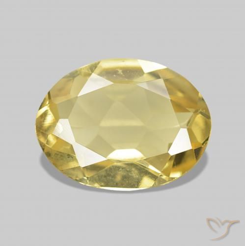 0.99ct Amarillo-dorado claro Berilo, Ovalada, VVS-VS