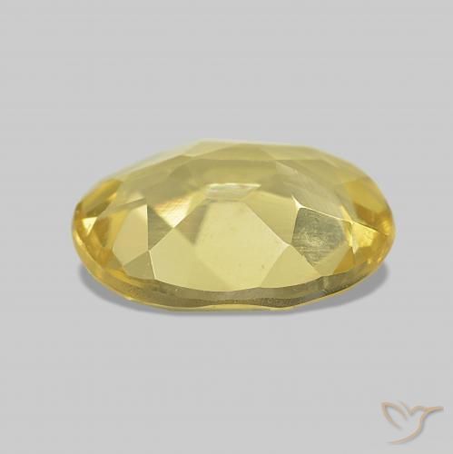 Berilo Amarillo-dorado claro natural de 0.99 ct, Ovalada, VVS-VS