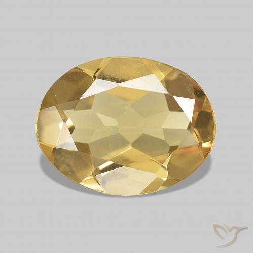1.26ct Dorado Berilo, Ovalada, VVS-VS