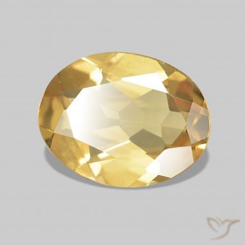 Berilo Dorado natural de 1.26 ct, Ovalada, VVS-VS