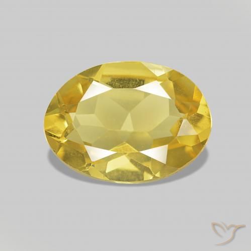 Berilo Dorado medio natural de 0.67 ct, Ovalada, VVS-VS
