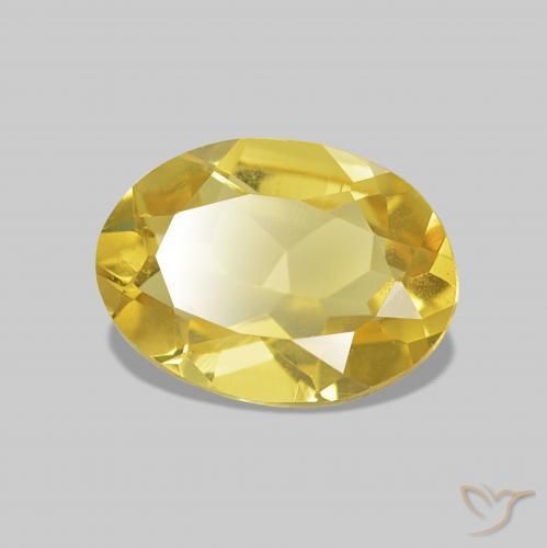 Berilo Dorado medio natural de 0.67 ct, Ovalada, VVS-VS