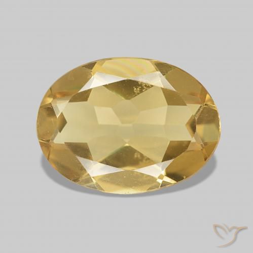 1.38ct Amarillo cálido Berilo Piedras Preciosas, Ovalada, VVS-VS