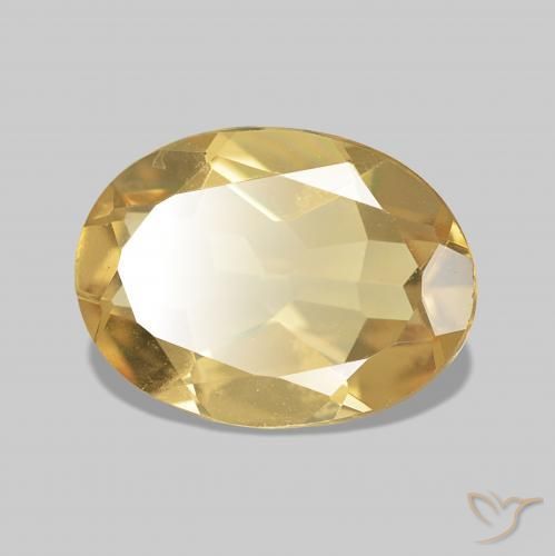 Berilo Amarillo cálido natural de 1.38 ct, Ovalada, VVS-VS