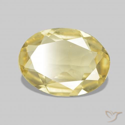 Berilo Amarillo-dorado claro natural de 1.31 ct, Ovalada, VVS-VS