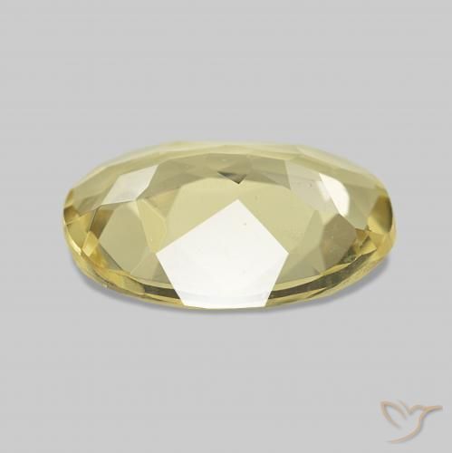 Berilo Amarillo-dorado claro natural de 1.31 ct, Ovalada, VVS-VS