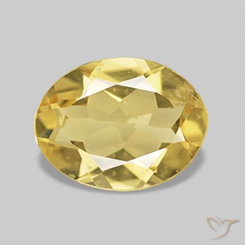 1.44ct Amarillo-dorado claro Berilo, Ovalada, VS