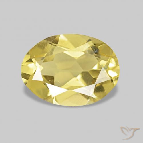 Berilo Amarillo claro natural de 1.15 ct, Ovalada, VS